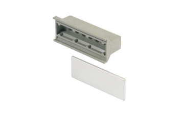 Static Handle Plastic in Trapezoid Form, Grey, 21 HP