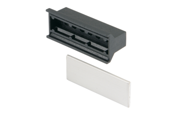 Static Handle Plastic in Trapezoid Form, Black, 28 HP