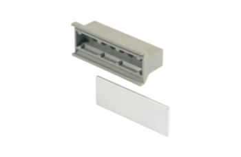 Static Handle Plastic in Trapezoid Form, Grey, 12 HP