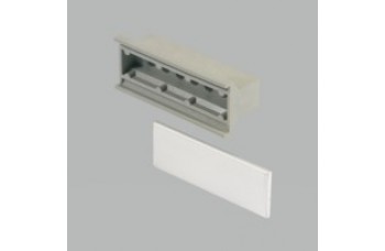 Static Handle Plastic in Trapezoid Form, Grey, 21 HP