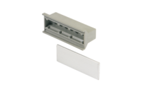 Static Handle Plastic in Trapezoid Form, Grey, 28 HP
