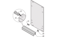 Static Handle Alu-Profile in Trapezoid Form, 4 HP