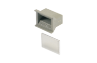 Static Handle Plastic in Trapezoid Form, Grey, 4 HP