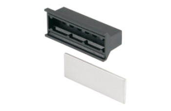 Static Handle Plastic in Trapezoid Form, Black, 3 HP