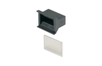 Static Handle Plastic in Trapezoid Form, Black, 4 HP