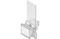 Extractor Handle Trapezoid Form, Type 2, RAL 7035, With Alignment Pin