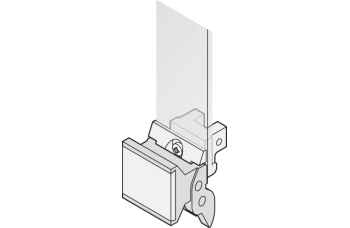 Extractor Handle Trapezoid Form, Type 2, RAL 7035, With Alignment Pin