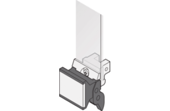 Extractor Handle Trapezoid Form, Type 2, RAL 9005, With Alignment Pin