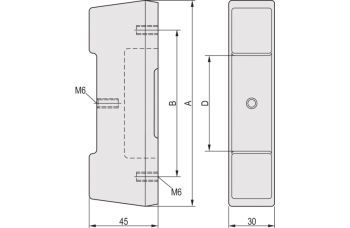 CompacPRO Rear Foot, 4 U, increased 45 mm