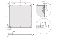 Front Panel, Refrofit Shielding, 6 U, 28 HP