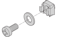 19" Fixing Material Kit, Screw, Washer, Nut