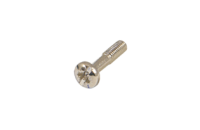 Collar Screw, Cross Recess/Slotted, M2.5x12.3 mm, Steel, Nickel Plated, 100 pcs