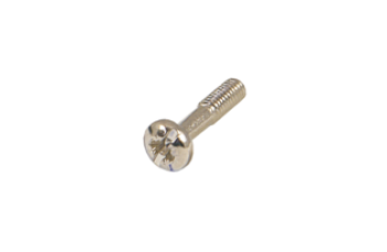 Collar Screw, Cross Recess/Slotted, M2.5x12.3 mm, Steel, Nickel Plated, 100 pcs