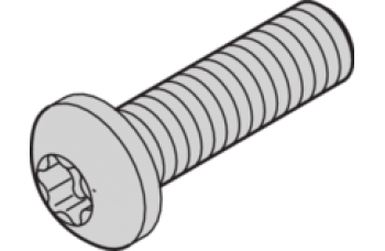 Panhead Screw, Torx, GND Function, Steel Zinc Plated, M4 × 14 mm, 100 Pieces