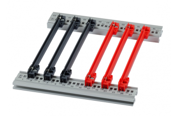 Guide Rail Accessory Type, PC, 220 mm, 2 mm Groove Width, Red, 10 Pieces