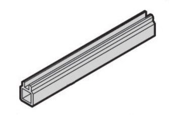 Guide Rail Multi Piece, Mid-Piece, Plastic Extrusion, 1000 mm, 2 mm Groove Width, Grey, 10 Pieces