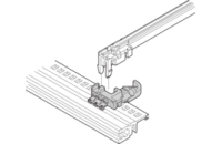 Coding Block for Accessory Type Guide Rail, Bottom, Gray