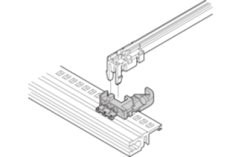 Coding Block for Accessory Type Guide Rail, Bottom, Gray