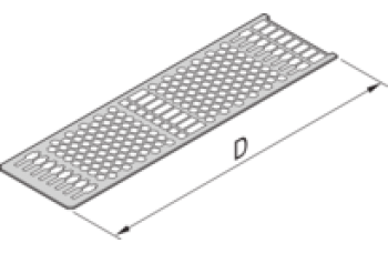 Frame Type Plug-In Unit Cover Plate, With Perforation for Guide Rails, 14 HP, PCB 167 mm