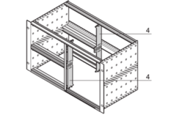 Splitting Extrusion 6 U for Combined Mounting