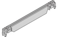 Guide Rail Accessory Type, Strengthened, Groove Width 2 mm, 280 mm, Red