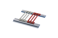 Guide Rail With Coding for CompactPCI/ VME64x, Groove Width 2 mm, 160 mm, Red, SPQ 50
