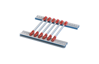 Guide Rail End Piece, Standard Type, PC, Groove Width 2 mm, Red