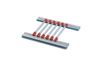 Guide Rail End Piece, Accessory Type, PC, Groove Width 2 mm, Red