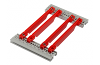 Guide Rail Accessory Type, Strengthened, PC, 220 mm, 2 mm Groove Width, Red, 50 Pieces