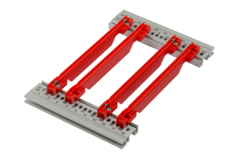 Guide Rail Accessory Type, Strengthened, PC, 220 mm, 2 mm Groove Width, Red, 50 Pieces