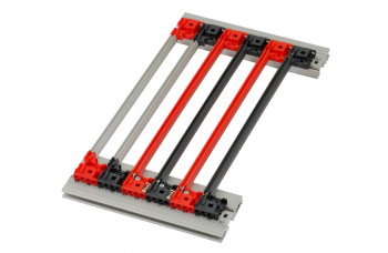Guide Rail With Coding for CompactPCI/ VME64x, PC, 220 mm, 2 mm Groove Width, Grey, SPQ 50